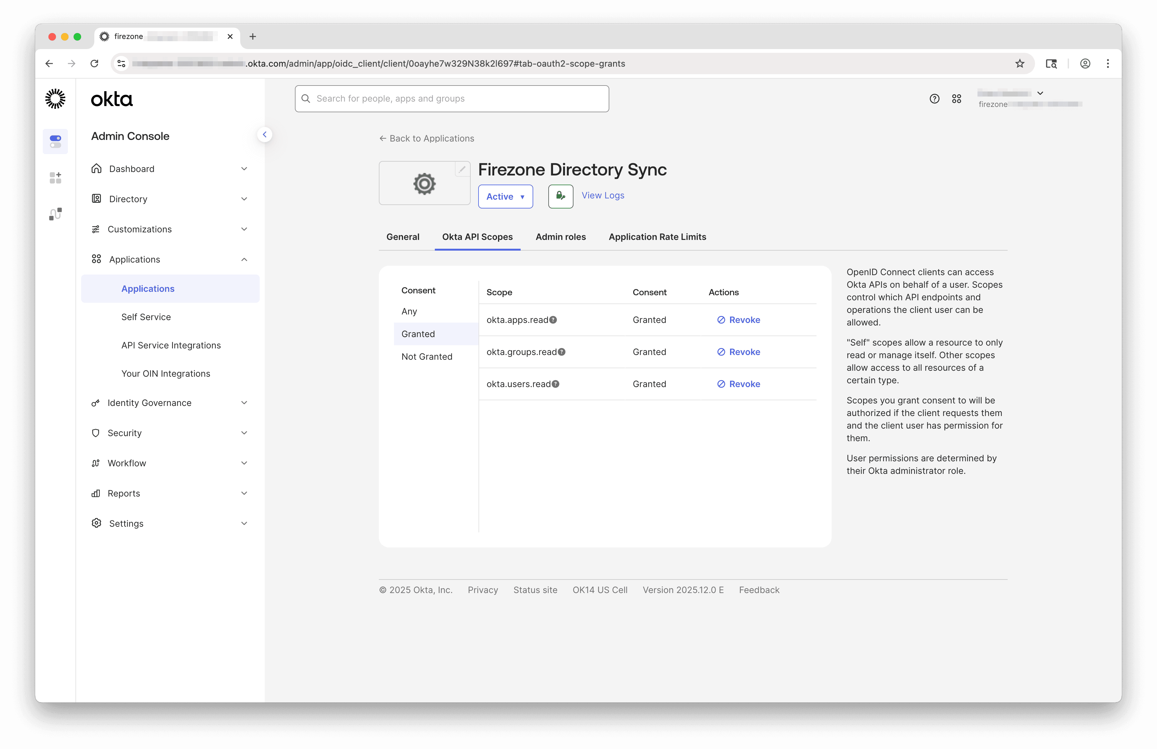 Okta new app integration API scopes